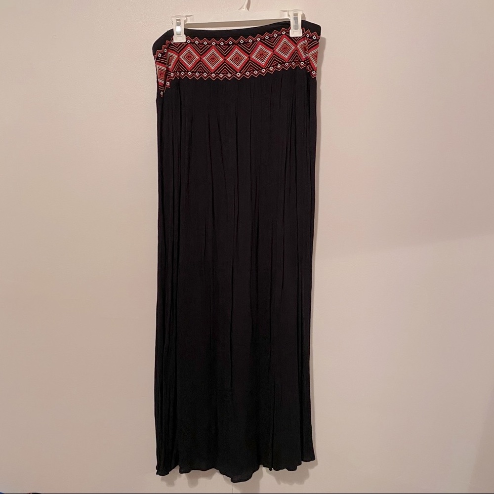 Plus Size Black Maxi Skirt
